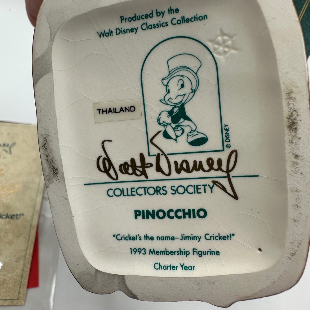Disney WDCC Jiminy Cricket Pinocchio 1993 Membership Figurine COA Box - Picture 3 of 7